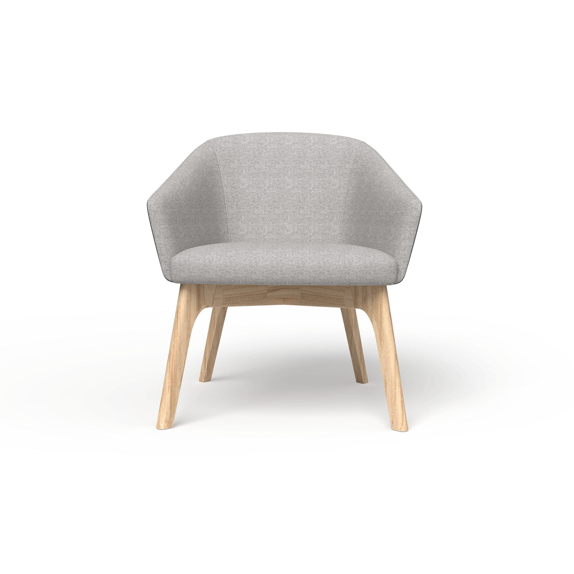 Mesa Chair [Wood, Greymist and Charcoal PU] 1 Seater – Front (4)