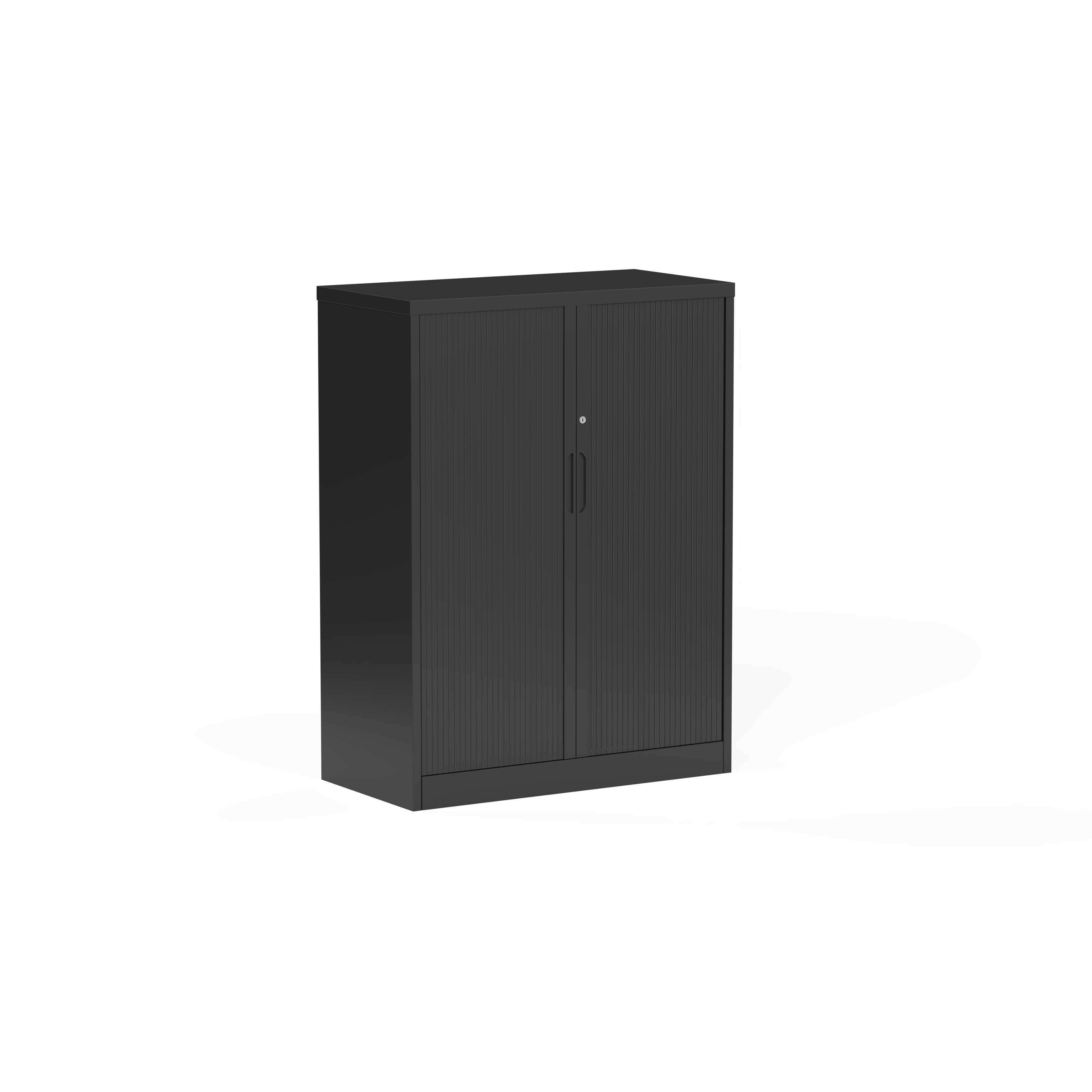 04 Tempo Tambour Cabinet 1200mmH x 900 x 450 with Planters_Black