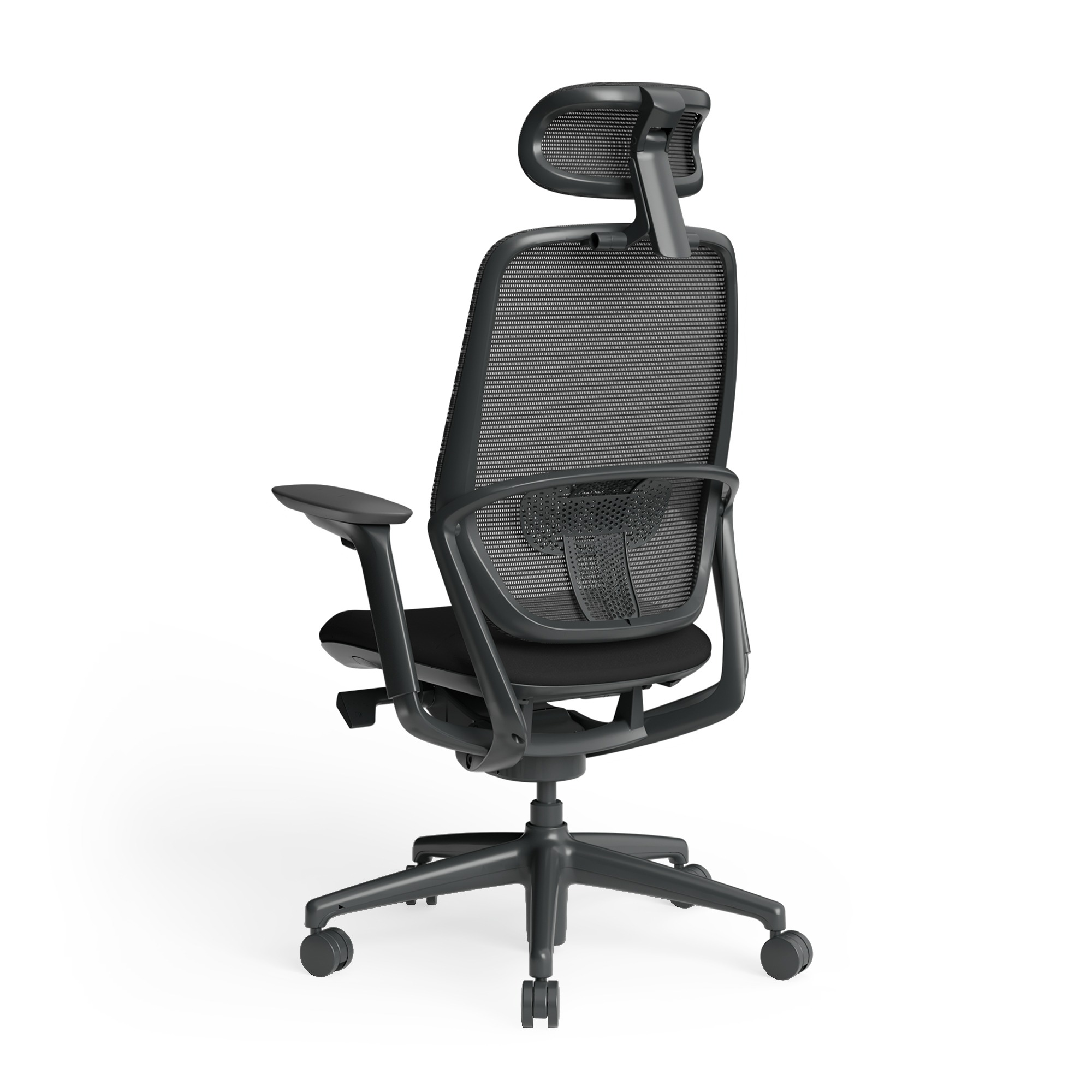 Astral Executive Chair with Adjustable Armrest & Headrest – Back Angled View 1700